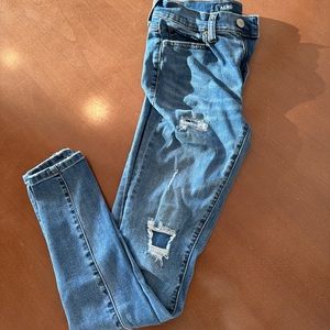 Aeropostale patched hole skinny jeans